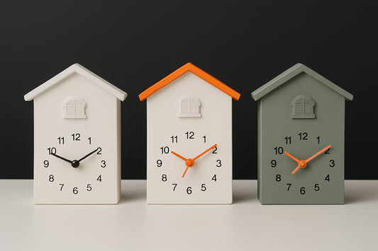 Set of Playful House-Shaped Clocks