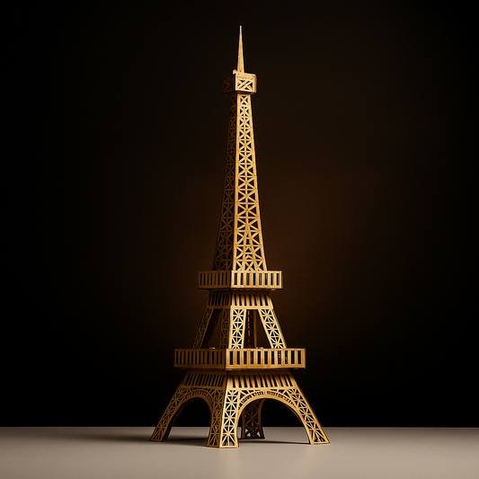 Elegant Wooden Eiffel Tower Model